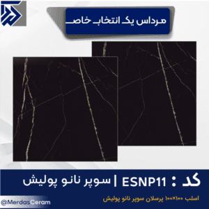 سرامیک کف 100*100 مشکی طلایی سوپر نانو پولیش ارزان قیمت