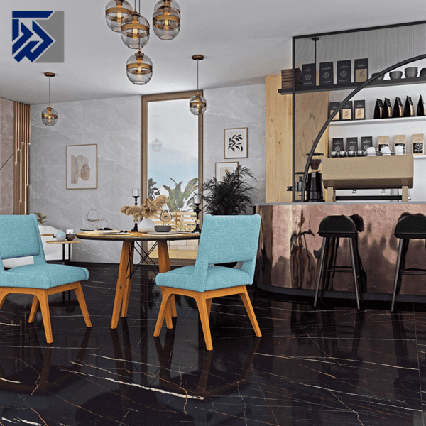 نمونه کار شده سرامیک کف خانه 100×100 طرح سنگ برای پذیرایی