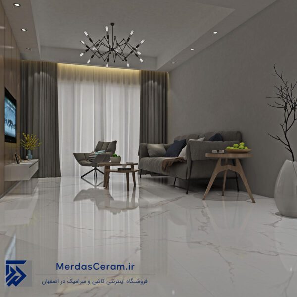 سرامیک کف 100در100 سوپر نانو پولیش کار شده. قیمت سرامیک کف100*100 ارزان
