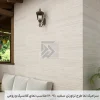 سرامیک نما طرح تراورتن سفید 40*120 مناسب نمای کلاسیک و رومی برای پاسیو لابی و دیوار حیاط ، دیوار تراس،