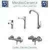 قیمت ست شیرآلات اهرمی پارمیس کروم تولیدی شرکت شیرآلات فیروزه