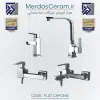 ست شیرالات کوتیرو مدل فلت کروم - ست کامل 4 عددی اهرمی - flat Chrome set taps Firoozeh co