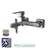 شیر دوش حمام از ست شیر آلات فیروزه مدل فلت کروم