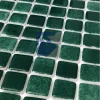 Green 9 LF - کاشی استخری سبز تیره شیشه ایی ضد اسید برای باغ و ویلا و استخر روباز