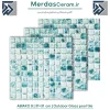 Abiako9 - کاشی استخری آب رنگی سبز شیشه ایی